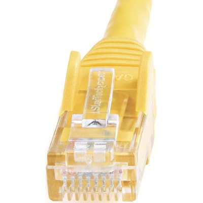 StarTech.com 12ft CAT6 Ethernet Cable - Yellow Snagless Gigabit - 100W PoE UTP 650MHz Category 6 Patch Cord UL Certified Wiring/TIA - 12ft Yellow CAT6 Ethernet cable delivers Multi Gigabit 1/2.5/5Gbps & 10Gbps up to 160ft - 650MHz - Fluke tested to ANSI/TIA-568-2.D Category 6 - 24 AWG stranded 100%  ed Pair (UTP) - Male Left Gend er - Male Right Gend