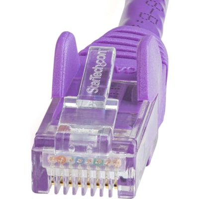 StarTech.com 150ft CAT6 Ethernet Cable - Purple Snagless Gigabit 100W PoE UTP 650MHz Category 6 Patch Cord UL Certified Wiring/TIA - 150ft Purple CAT6 Ethernet cable delivers Multi Gigabit 1/2.5/5Gbps & 10Gbps up to 160ft - 650MHz - Fluke tested to ANSI/TIA-568-2.D Category 6 - 24 AWG stranded 100%  le delivers Multi Gigabit 1/2. 5/5Gbps & 10Gbps up