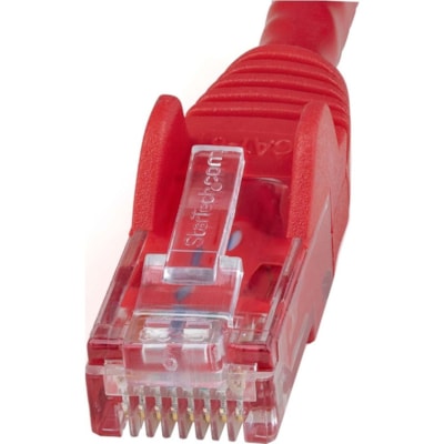StarTech.com 8ft CAT6 Ethernet Cable - Red Snagless Gigabit - 100W PoE UTP 650MHz Category 6 Patch Cord UL Certified Wiring/TIA - 8ft Red CAT6 Ethernet cable delivers Multi Gigabit 1/2.5/5Gbps & 10Gbps up to 160ft - 650MHz - Fluke tested to ANSI/TIA-568-2.D Category 6 - 24 AWG stranded 100% copper U livers Multi Gigabit 1/2.5/5Gb ps & 10Gbps up to 16