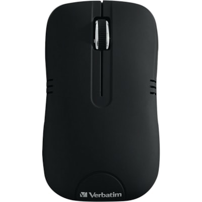 Verbatim Wireless Notebook Optical Mouse, Commuter Series - Matte Black - Optical - Wireless - Radio Frequency - Matte Black - USB Type A - 1200 dpi - Scroll Wheel - 3 Button(s) - Symmetrical - 1 IDEAL FOR RIGHT/LEFT HAND USE 2.4GHZ RELIABILITY  1200 DPI