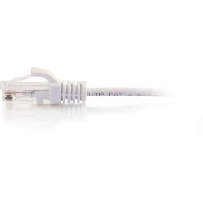 C2G 10ft Cat6 Slim Snagless Unshielded (UTP) Ethernet Cable - White - 10 ft (3.05 m) Category 6 Network Cable for Network Device - First End: 1 x RJ-45 Network - Male - Second End: 1 x RJ-45 Network - Male - Patch Cable - 28 AWG - White eldedTwisted Pair (U/UTP) - Ma le Left Gender - Mal