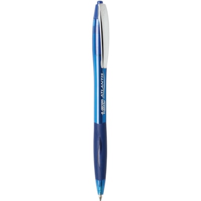 BIC Glide Blue Retractable Ballpoint Pens, Medium Point (1.0mm), 12-Count Pack, Ultra Smooth Writing Blue Pens - 1 mm (0.04") Medium Pen Point - Retractable - Blue Ink - 1 Each NO CLICK - MEDIUM POINT 