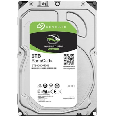 Seagate BarraCuda ST6000DM003 6 TB Hard Drive - 3.5" Internal - SATA (SATA/600) - 5400rpm - 2 Year Warranty  PERSONAL STORAGE (PS)BarraCud a WVAPS 3.5 6000 SAT
