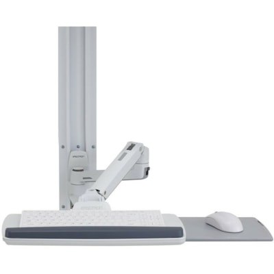 Ergotron Wall Mount Track for Keyboard, LCD Monitor, Mouse - White - 1 Display(s) Supported - 32" Screen Support - 30 lb (13607.77 g) Load Capacity - 75 x 75, 100 x 100 unt System without CPU Holder (white)