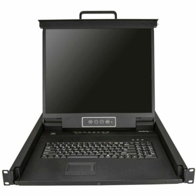 StarTech.com 8 Port Rackmount KVM Console w/ Cables - Integrated KVM Switch w/ 19" LCD - 1U LCD KVM Drawer 50000 MTBF - USB + VGA Support - Rackmount KVM Console w/ 19in Active Matrix TFT LCD Monitor / 1280 x 1024 / 8 Port VGA KVM Switch / 1U LCD KVM Drawer / Set of 6ft Cables / Full Keyboard / Trac  CPNT 