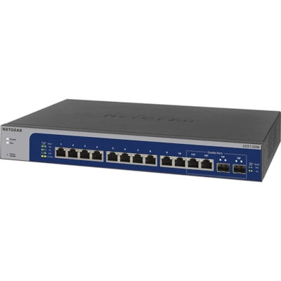 Netgear 12-Port 10-Gigabit/Multi-Gigabit Ethernet Smart Managed Plus Switch (XS512EM) - 12 Ports - Manageable - 10 Gigabit Ethernet - 10GBase-T - 3 Layer Supported - Modular - Twisted Pair, Optical Fiber - Desktop, Rack-mountable - Lifetime Limited Warranty BPERP 