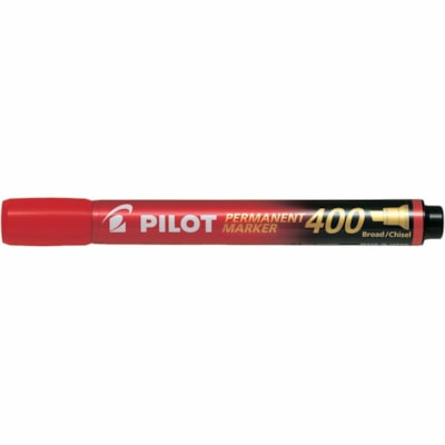 Pilot - 400 marqueurs permanents à pointe biseautée - Pointe biseautée Pointe de marqueur - Ink Rouge - 12 / boîte POINTE BISEAUTEE 1.5MM - 4.0MM 