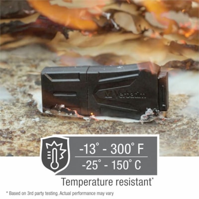 Verbatim 16GB ToughMAX USB Flash Drive - 16 GB - USB - Lifetime Warranty - 1 Each WATER  CRUSH  TEMP. RESISTANT MADE FROM PROPRIETARY KYRONMAX