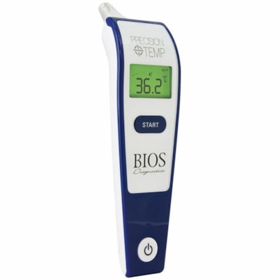 Bios Diagnostics - 240DI - 32 °F (0 °C) à 212 °F (100 °C) - Compatible avec Bluetooth, Alarme de fièvre, Rappel mémoire, Écran rétroéclairé - Pour Surface, Oreille, Lait COMPATIBLE BLUETOOTH RÉSULTATS ACCUATE 1 SECONDE