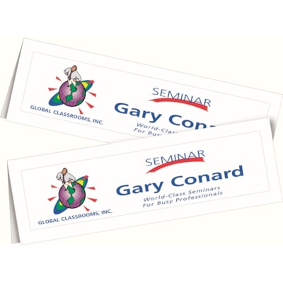 Avery® Printable Large Tent Cards, Embossed, Two-Sided Printing, 3-1/2" x 11" , 50 Cards - 97 Brightness - 3 1/2" (88.90 mm) x 11" (279.40 mm) - 65 lb (29483.50 g) Basis Weight - 176 g/m² Grammage - Embossed, Printable, Micro Perforated, Jam-free, Smudge-free, Double-sided, Heavyweight - Wh EMBOSSED CARD STOCK LARGE SIZE 1 CARD/SHEET AVERY 50/BX