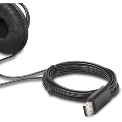 Kensington Classic USB-A Headphone - Stereo - USB Type A - Wired - Over-the-head - Binaural - Circumaural - 6 ft Cable  