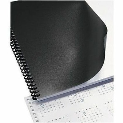 GBC - Solid format lettre Couverture de présentation - 8 1/2 po (215,90 mm) x 11 po (279,40 mm) - Plastique - Noir - 50 / emballage FORMAT LETTRE  EMB. DE 50 8 1/2 PO X 11 PO