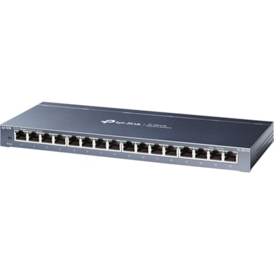 TP-Link 16-Port Gigabit Desktop Switch - 16 Ports - Gigabit Ethernet - 10/100/1000Base-T - 2 Layer Supported - 10 W Power Consumption - Twisted Pair - Desktop, Wall Mountable - 2 Year Limited Warranty  