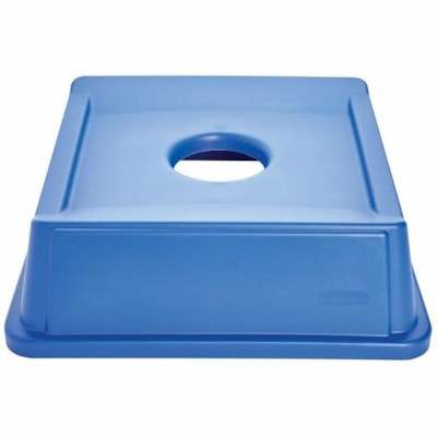 Rubbermaid Commercial - Couvercle pour bac Untouchable - Carré - Résine, Polyéthylène haute densité (HDPE) - Bleu UNTOUCHABLE POUR #165661-1 