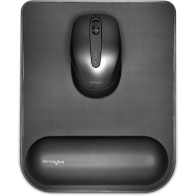 Kensington ErgoSoft Wrist Rest Mouse Pad - 0.83" (21 mm) x 7.68" (195 mm) Dimension - Gel - Skid Proof BLACK MOUSE PAD 