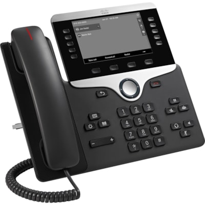 Cisco 8811 IP Phone - Refurbished - Corded - Corded - Wall Mountable, Desktop - Charcoal - VoIP - User Connect License, Unified Communications Manager - 2 x Network (RJ-45) - PoE Ports  PERP 