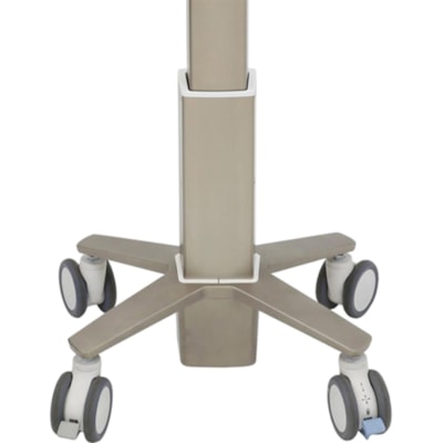 Ergotron CareFit Slim Laptop Cart - 12 lb (5443.11 g) Capacity - 4 Casters - 4" (101.60 mm) Caster Size - Plastic, Zinc Plated Steel, Aluminum - White, Warm Gray - 17.3" Screen Supported im Medical Laptop Cart  non-po wered - White  Warm