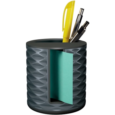 Post-it® Note Dispenser - 3" (76.20 mm) x 3" (76.20 mm) Note - Black WITH ONE 3"X3" POP-UP NOTE PAD 45 SHEETS/PAD