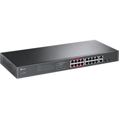 TP-Link 16-Port 10/100Mbps + 2-Port Gigabit Unmanaged PoE Switch - 16 Ports - Fast Ethernet, Gigabit Ethernet - 10/100Base-T, 10/100/1000Base-T, 1000Base-X - 2 Layer Supported - Modular - 2 SFP Slots - 15 W Power Consumption - 250 W PoE Budget - Twisted Pair, Optical Fiber - PoE Ports - 1U - Rack-mo EPERP 