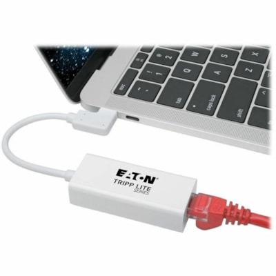 Tripp Lite series Gigabit Ethernet Card - Thunderbolt 3 - 1 Port(s) - 1 - Twisted Pair - 10/100/1000Base-T - Portable abit Network Adapter with Righ t Angle USB-C  Thund