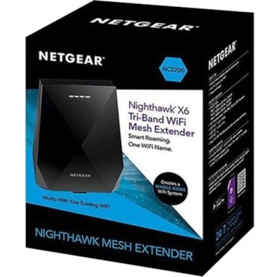 Netgear Nighthawk X6 EX7700 Tri Band IEEE 802.11a/b/g/n/ac/k/i 2.20 Gbit/s Wireless Range Extender - Indoor - 2.40 GHz, 5 GHz - 4 x Internal Antenna(s) - Internal - MIMO Technology - 2 x Network (RJ-45) - Gigabit Ethernet - Desktop  