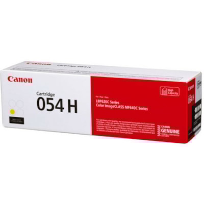 Canon 054H Original High Yield Laser Toner Cartridge - Yellow Pack - 2300 Pages IELD 