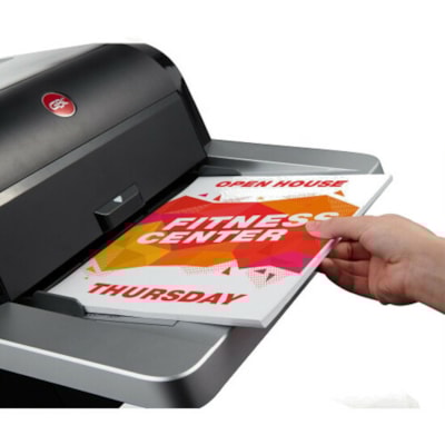 GBC Foton 30 Automated Pouch-Free Laminator - 8.50" (215.90 mm) Lamination Width - 5 mil (0.13 mm) Lamination Thickness - 9.60" (243.84 mm) Height x 22.70" (576.58 mm) Width x 18.80" (477.52 mm) Depth 29"/MIN THRU SPED.3MINS WARMUP 30 PAGES