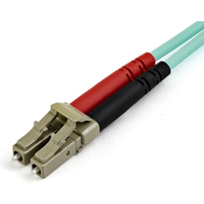 StarTech.com 15m (50ft) LC/UPC to LC/UPC OM4 Multimode Fiber Optic Cable, 50/125µm, 100G, Low Insertion Loss, LSZH Fiber Jumper Cord - 15m (49ft) OM4 Multimode LC/LC-UPC Fiber Cable; 1/10/40/100 Gbps Full Duplex; 50/125µm Core w/ Aramid Sheath; Bandwidth: 2000MHz·km at 850nm w/ VCSEL sou  CABL 