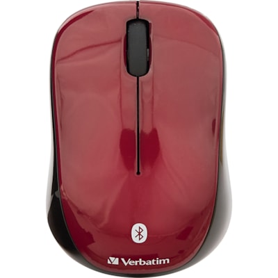 Verbatim Bluetooth® Wireless Tablet Multi-Trac Blue LED Mouse - Garnet - Blue LED/Optical - Wireless - Bluetooth - Garnet - 1600 dpi - 3 Button(s) - Symmetrical - 1 Each MULTI-TRAC LED RED