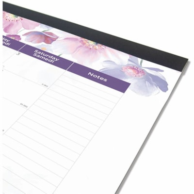 Blueline 2026 12-Months Monthly Desk Pad/Calendar - January to December - 17-3/4" x 10-7/8 - Passion Collection - Bilingual - Monthly, Yearly - 12 Month - January 2026 to December 2026 - 1 Month Single Page Layout - 17 3/4" (450.85 mm) x 10 7/8" (276.23 mm) Sheet Size - 2 x Holes - Desk Pad - Clear   