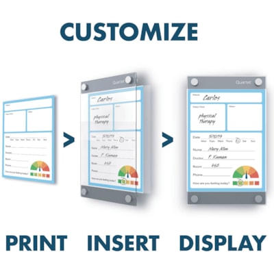 Quartet Infinity Magnetic Board - 11" (279.40 mm) Board Height x 17" (431.80 mm) Board Width - Tempered Glass Surface - Easy to Clean, Long Lasting, Magnetic, Dry Erase Surface - 1 Each INFINITY  QUARTET 