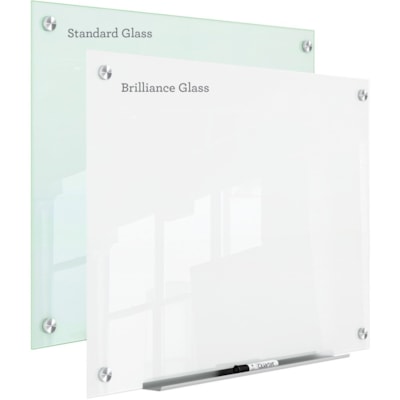 Quartet Brilliance Glass Magnetic Dry-Erase Board - 48" (1219.20 mm) Width x 36" (914.40 mm) Height - Brilliance White Tempered Glass Surface - Rectangle - Horizontal/Vertical - Magnetic - 1 Each WHITE DRY-ERASE BOARD 