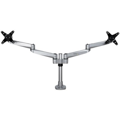 StarTech.com Desk Mount Dual Monitor Arm, Premium Articulating Desktop VESA Mount up to 27" (17.6lb/8kg) Displays, Height Adjustable - VESA 75x75/100x100mm heavy duty dual monitor mount for two displays up to 30in (22lb) each - Ergonomic height adjustable/Horizontal Articulating/360 rotating/tilt/sw RMNT 