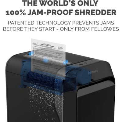 Fellowes Powershred LX220 Micro Cut Shredder - Micro Cut - 20 Per Pass - for shredding Paper, Credit Card, Paper Clip, Staples, Junk Mail - 0.2" (3.97 mm) x 0.5" (12.70 mm) Shred Size - P-4 - 1.40 in/s (35.56 mm/s) - 9" (228.60 mm) Throat - 20 Minute Run Time - 30.28 L Wastebin Capacity - Black P4. 9" THROAT. 8 GAL 30MIN ON/15MIN OFF.4200' T/PUT