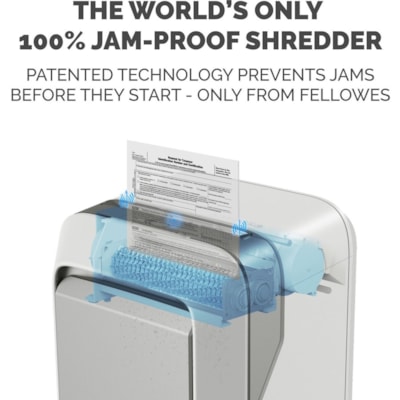 Fellowes Powershred LX210 100% Jam Proof Micro-cut Shredder - Micro Cut - 16 Per Pass - for shredding Paper, Credit Card, Paper Clip, Staples, Junk Mail - 0.2" (3.97 mm) x 0.5" (12.70 mm) Shred Size - P-4 - 1.40 in/s (35.56 mm/s) - 9" (228.60 mm) Throat - 20 Minute Run Time - 22.71 L Wastebin Capaci P4. 9" THROAT. 6 GAL 20MIN ON/15MIN OFF.2240' T/PUT