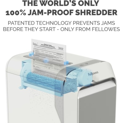 Fellowes Powershred LX220 100% Jam Proof Micro-cut Shredder - Micro Cut - 20 Per Pass - for shredding Paper, Credit Card, Paper Clip, Staples, Junk Mail - 0.2" (3.97 mm) x 0.5" (12.70 mm) Shred Size - P-4 - 1.40 in/s (35.56 mm/s) - 9" (228.60 mm) Throat - 20 Minute Run Time - 30.28 L Wastebin Capaci P4. 9" THROAT. 8 GAL 30MIN ON/15MIN OFF.4200' T/PUT