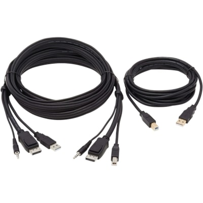 Tripp Lite series P783-010-U KVM Cable - 10 ft (3.05 m) KVM Cable for KVM Switch, Computer - First End: 1 x Mini-phone Audio - Male, 1 x DisplayPort 1.2 Digital Audio/Video - Male, 1 x USB 2.0 Type A - Male - Second End: 1 x Mini-phone Audio - Male, 1 x DisplayPort 1.2 Digital Audio/Video - Male, 1    USB  3.5 mm Audio (3xM/3xM) + USB (M/M)  4K  4:4