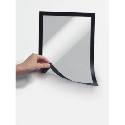 DURABLE DURAFRAME Magnetic Frame - 5.50" (139.70 mm) Holding Width x 8.50" (215.90 mm) Holding Height - Magnetic, Anti-glare, Four Sided, Sturdy - Plastic - Black - 2 / Pack HALF LETTER  BLACK  2 PACK 