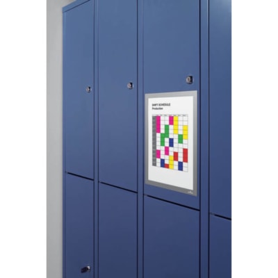 DURABLE - Porte-panneau Duraframe - Holding Width 5,50 po (139,70 mm) x Holding Height 8,50 po (215,90 mm) - Magnétique, Résistant aux rayures, Robuste - Plastique - Argenté - 2 / emballage MAGNÉTIQUES DEMI-LETTRE ARGENT PAQUET DE 2