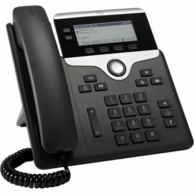 Cisco 7821 IP Phone - Corded - Corded - Wall Mountable, Desktop - Charcoal  - 2 x Total Line - VoIPNetwork (RJ-45) - PoE Ports  COO 