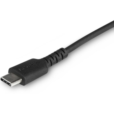 StarTech.com 3 foot/1m Durable Black USB-C to Lightning Cable, Rugged Heavy Duty Charging/Sync Cable for Apple iPhone/iPad MFi Certified - Aramid fiber shelters heavy duty lightning cable from stress of bends/twists - Black durable strong rugged USB-C to Lightning charger cable - Strain relief for 1  CABL 