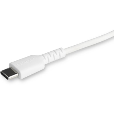 StarTech.com 3 foot/1m Durable White USB-C to Lightning Cable, Rugged Heavy Duty Charging/Sync Cable for Apple iPhone/iPad MFi Certified - Aramid fiber shelters heavy duty lightning cable from stress of bends/twists - White durable strong rugged USB-C to Lightning charger cable - Strain relief for 1  CABL 