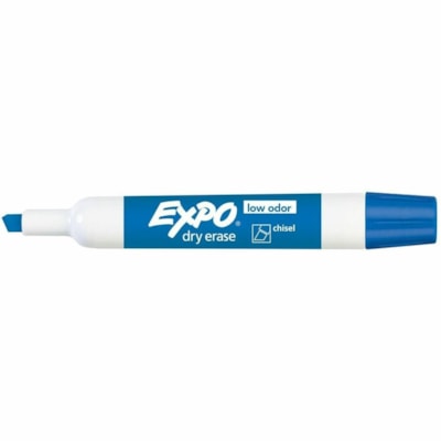 Expo Dry Erase Marker - Chisel Marker Point - Blue Ink - Alcohol Based - Blue Barrel - 1 Unit LOW ODOUR CHISEL POINT NON TOXIC SANFORD EXPO LOW OROUR