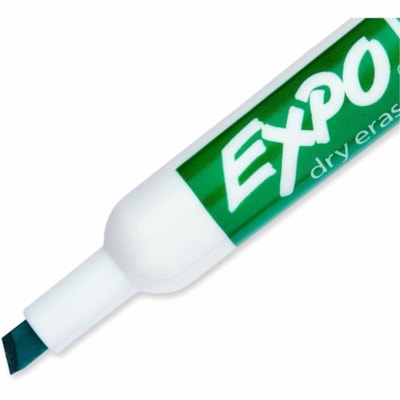 Expo Low Odor Dry Erase Markers, Chisel Tip - Broad Chisel, Medium, Fine Marker Point - Green Ink - Alcohol Based - 1 Each LOW ODOUR CHISEL POINT NON TOXIC SANFORD EXPO LOW ODOUR
