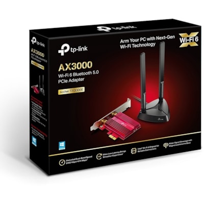 TP-Link TX3000E IEEE 802.11ax Bluetooth 5.0 Dual Band Wi-Fi/Bluetooth Combo Adapter for Desktop Computer, Gaming Controller, Headset, Speaker - PCI Express x8 - 2.93 Gbit/s - 2.40 GHz ISM - 5 GHz UNII - Internal  WRLS 