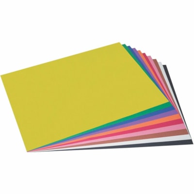 Prang - Papier de bricolage P6517 - Projet scolaire, Project Art, Projet artisanal, Artisanat en papier - format 18 po (457,20 mm) x 24 po (609,60 mm) - 78 g/m² Grammage - Variées - Pâte mécanique - 50 / emballage COULEUR ASSORTIE 18X24 PO  50/PAQUET