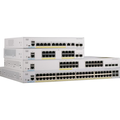 Cisco Catalyst C1000-24FP-4G-L Ethernet Switch - 24 Ports - Manageable - 2 Layer Supported - Modular - 4 SFP Slots - Twisted Pair, Optical Fiber - Rack-mountable - Lifetime Limited Warranty  