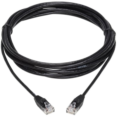 Tripp Lite series Cat6a 10G Snagless Molded Slim UTP Network Patch Cable (M/M), Black, 15 ft. - 15 ft (4.57 m) Category 6a Network Cable for Computer, Server, Router, Printer, Switch, Network Device, Hub, Modem, Patch Panel, Photocopier - First End: 1 x RJ-45 Network - Male - Second End: 1 x RJ-45 N agless Molded Slim UTP Etherne t Cable (RJ45 M/M)