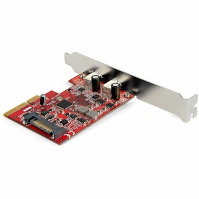 StarTech.com 2-Port USB 3.2 Gen 2 PCIe Card, USB-C 10Gbps PCI Express 3.0 x4 Controller, USB Type-C, Data Only, Windows/macOS/Linux, TAA - USB-C 10Gbps PCIe Card; 15W (5V@3A per port) for charging - ASM3242 controller using x4 lanes - Supports Multiple INs and UASP; Full or low-profile, PCIe 3.0 x4   CTLR 