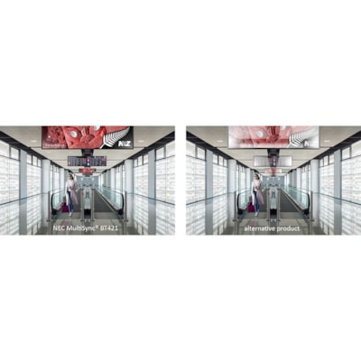 NEC Display 42" Stretch Signage Display - 42" (1066.80 mm) LCD - 1920 x 480 - Edge LED - 700 cd/m² - 480p - DVI - SerialEthernet - Black  MNTR 